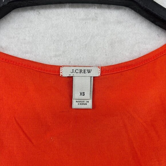 J.Crew Tank Top Womens XS Orange Eyelet Dot Pattern Scoop Neck Pullover Coastal - Picture 9 of 11